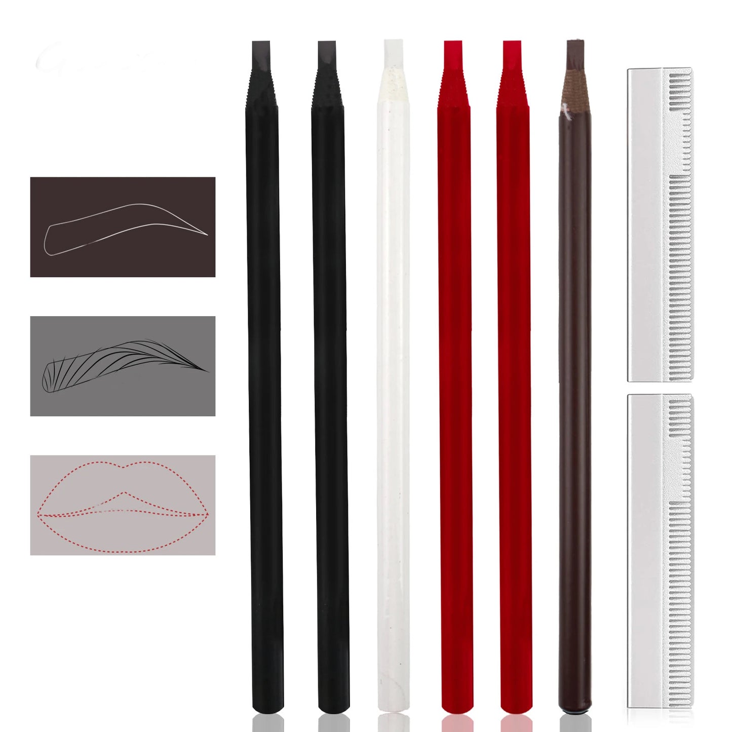Eyebrow Sharpee Peel Off Marker Multicolor set