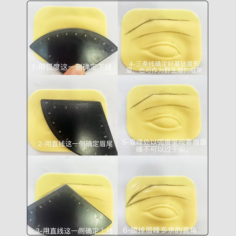 Black Eyebrow Mapping Ruler
