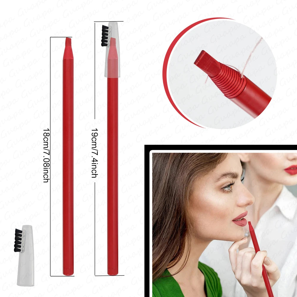 2 Pieces Eyebrow Sharpee Peel Off Marker RED