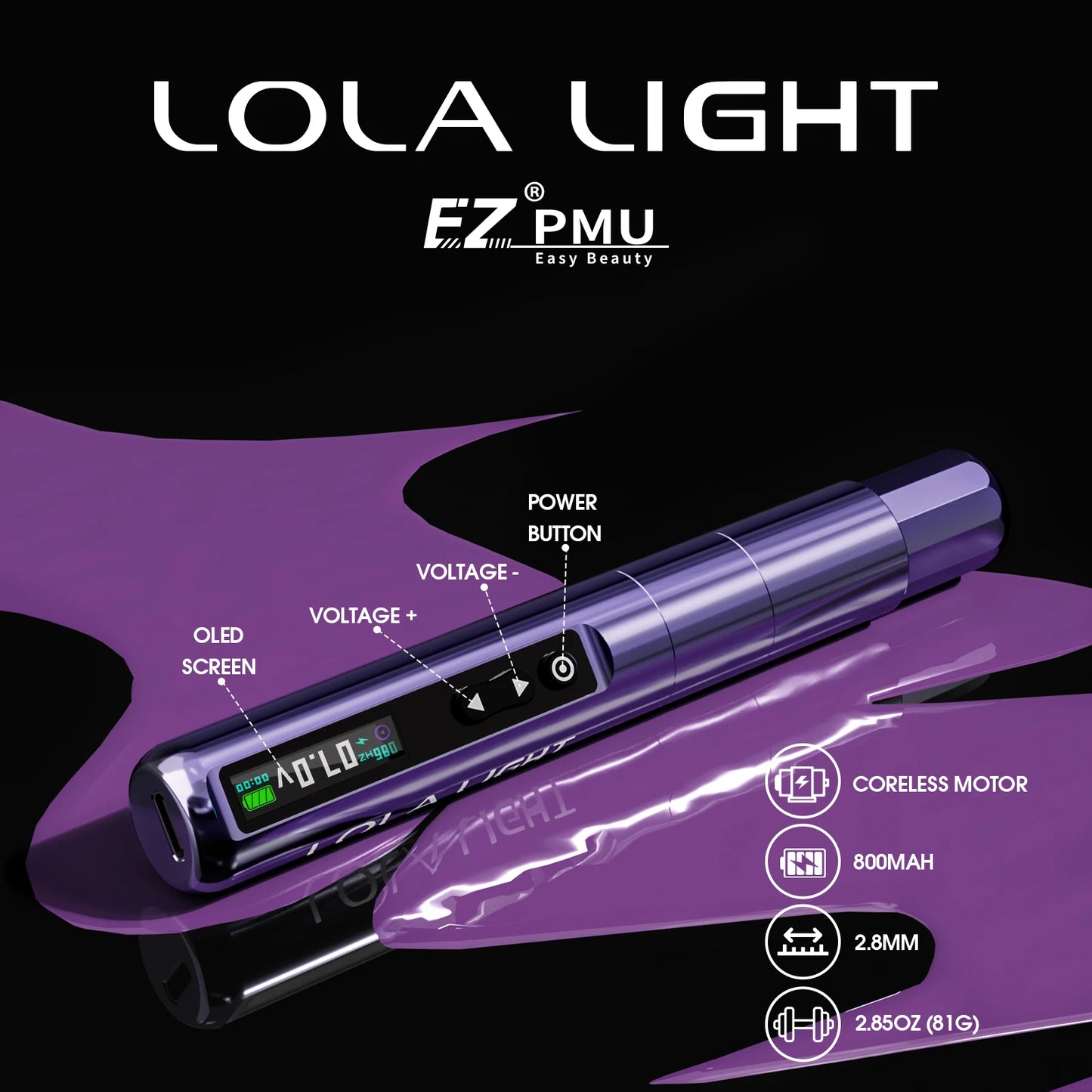 EZ LOLA Light Wireless PMU Machine Pen